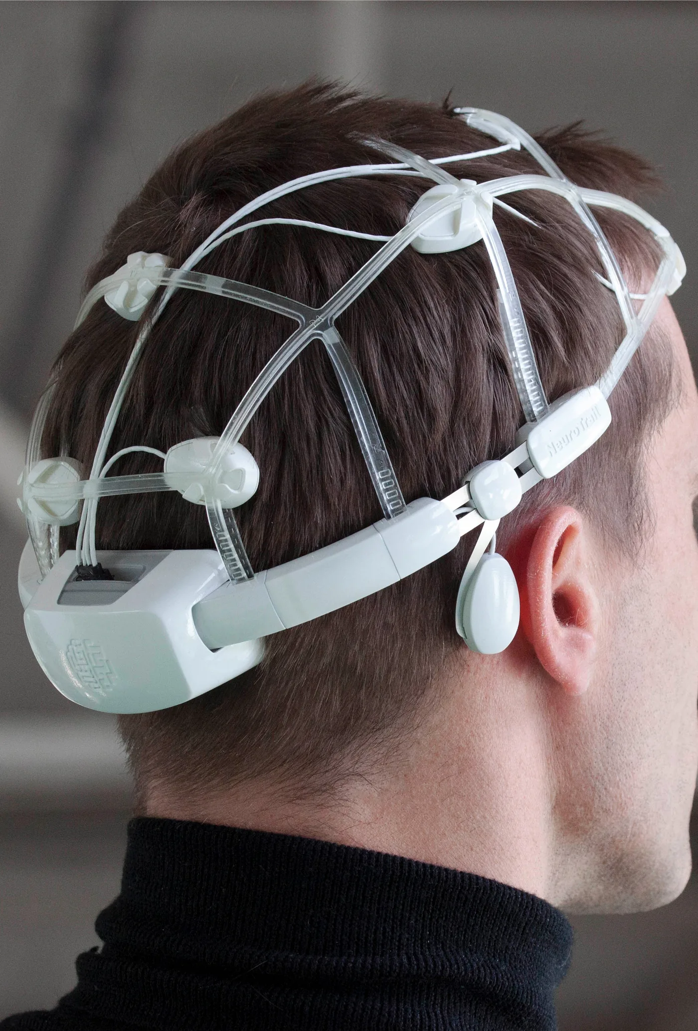 The NeuroPro headset being worn