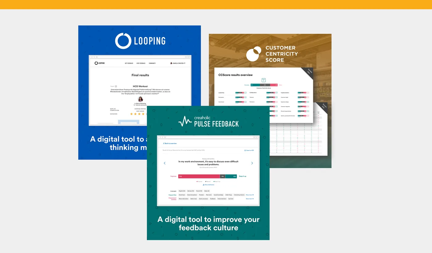 The Looping, Customer Centricity Score and Pulse Feedback tools