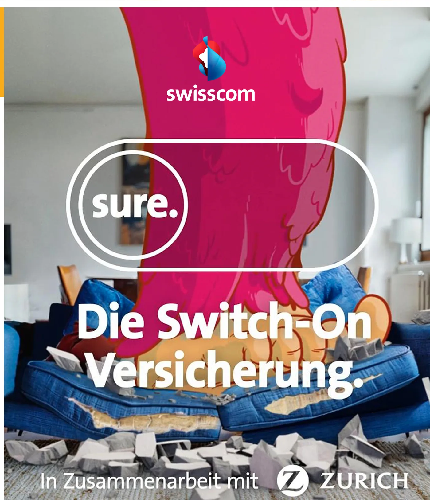 The Swisscom sure insurance campaign