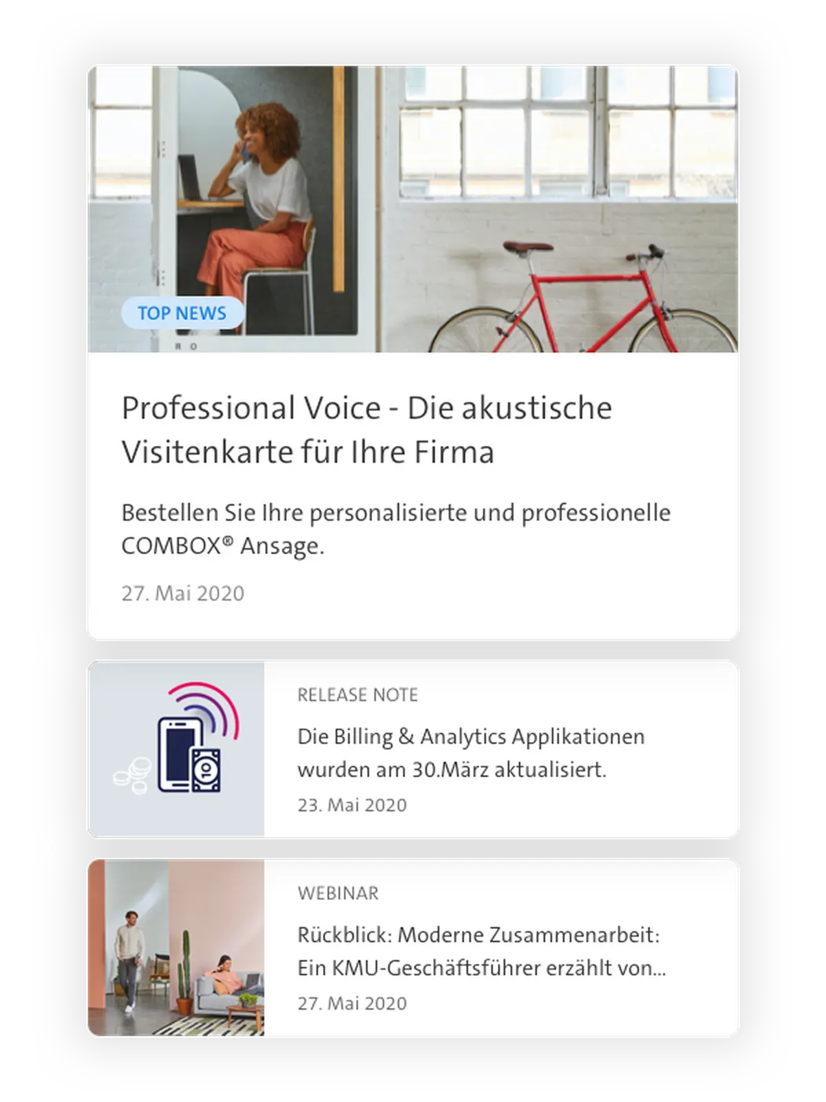 My Swisscom Business News