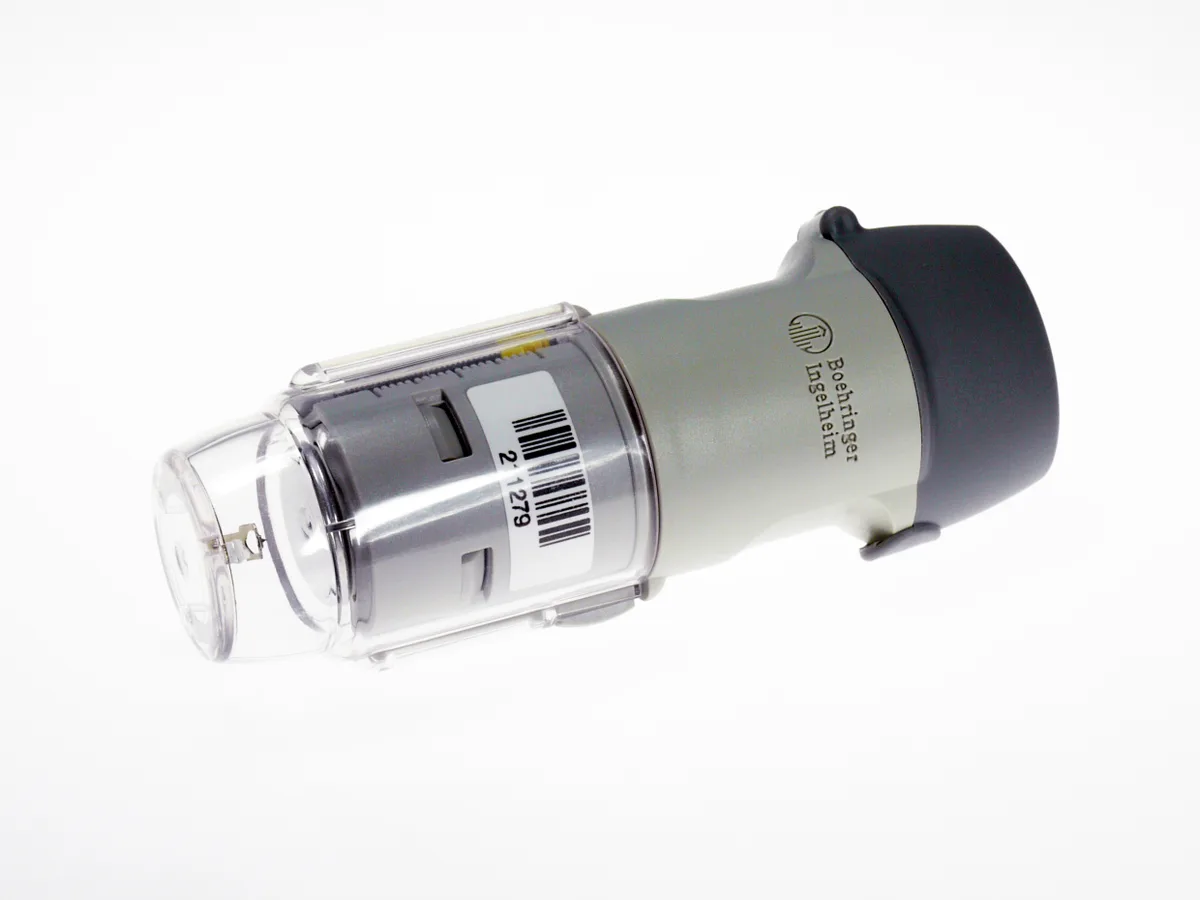 The Respimat Soft Mist inhaler, whose cartridge production process we reworked with Boehringer Ingelheim