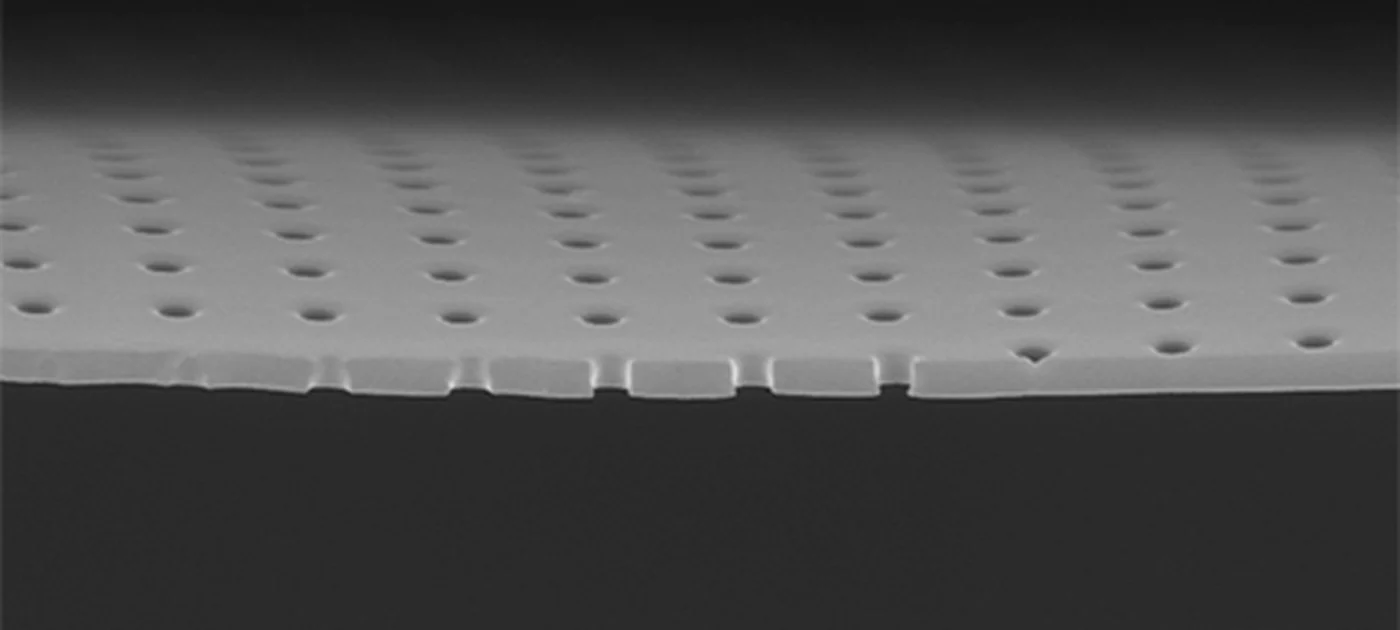The membrane under the electron microscope - porous, and thinner than anything a culture insert offers