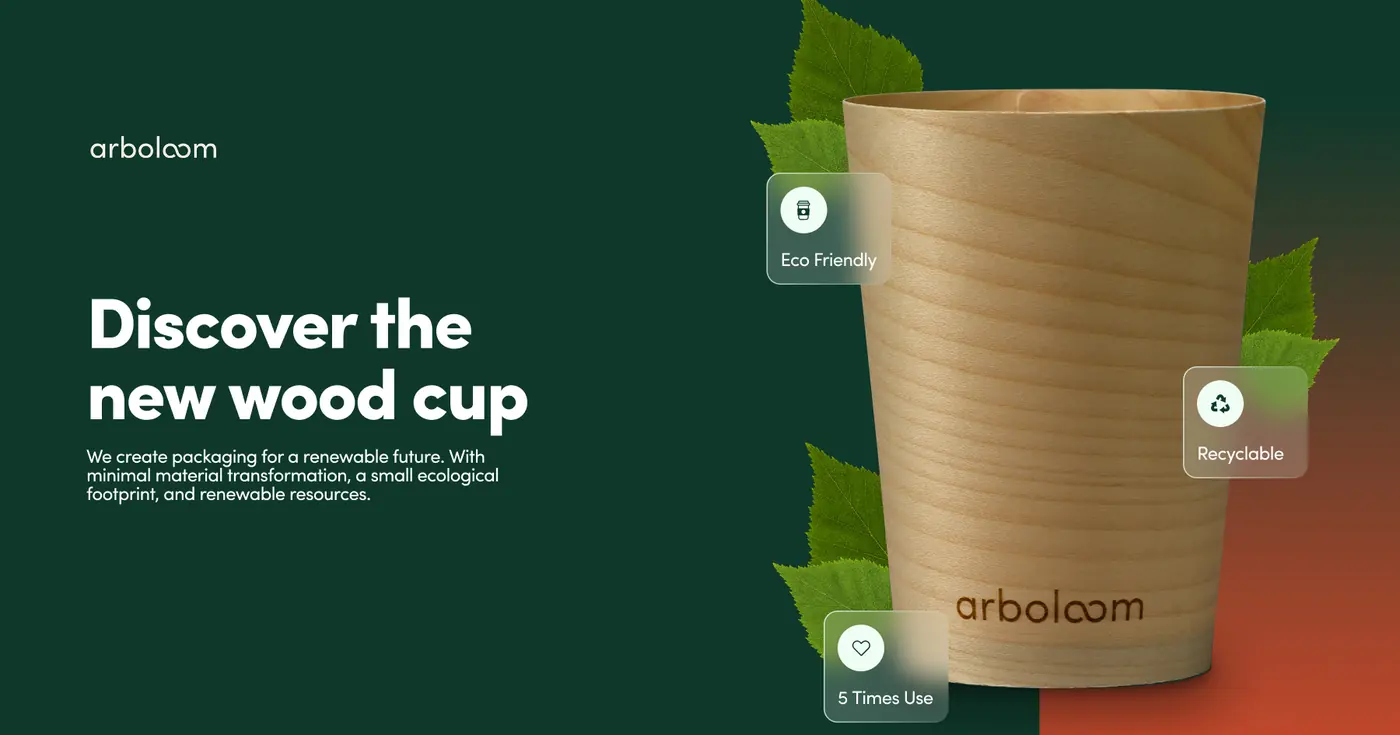 The wood cup, as it ships