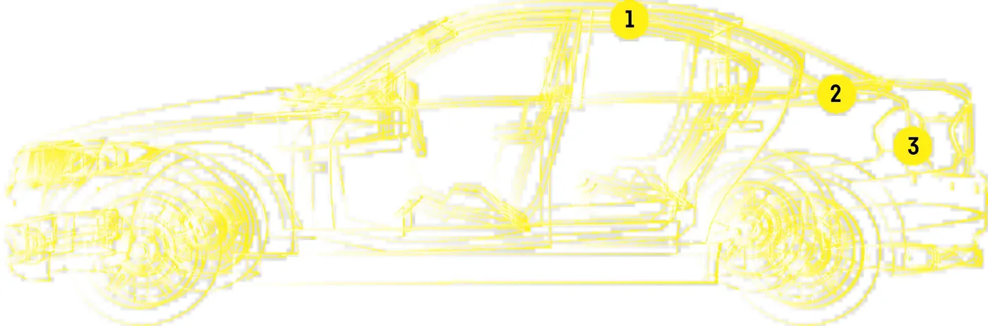 Where it goes on a car - trim, liners, load floors, headliners, crash pads