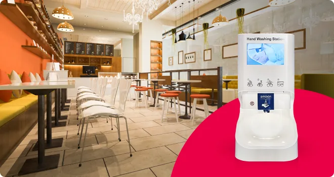 A restaurant washroom - the same handwash, a few thousand times a day